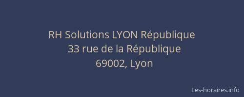 RH Solutions LYON République