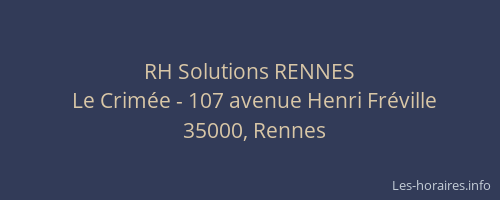 RH Solutions RENNES