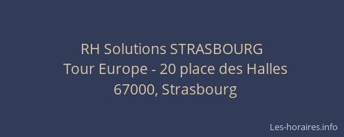 RH Solutions STRASBOURG