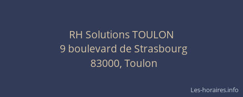 RH Solutions TOULON