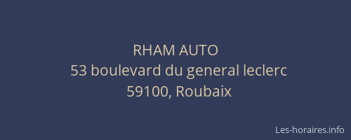 RHAM AUTO