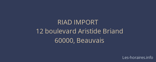RIAD IMPORT