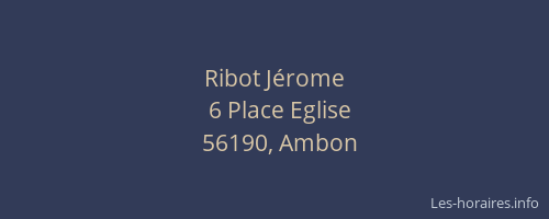 Ribot J&eacute;rome