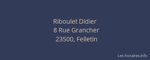 Riboulet Didier