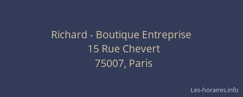 Richard - Boutique Entreprise
