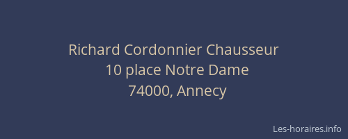 Richard Cordonnier Chausseur