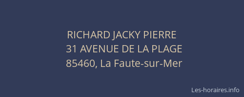 RICHARD JACKY PIERRE