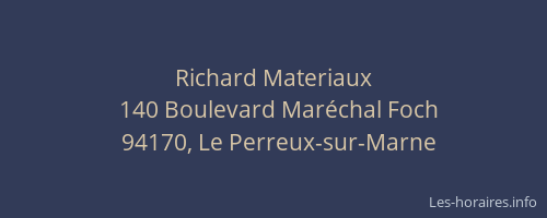 Richard Materiaux