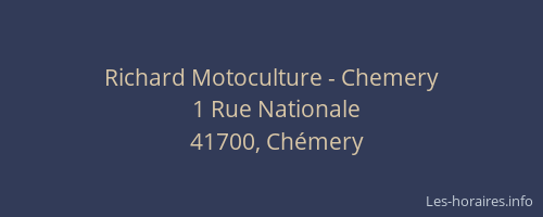 Richard Motoculture - Chemery