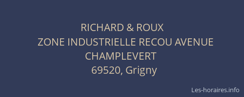 RICHARD & ROUX