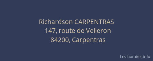 Richardson CARPENTRAS