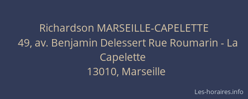 Richardson MARSEILLE-CAPELETTE