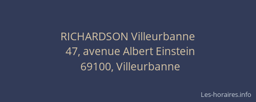 RICHARDSON Villeurbanne