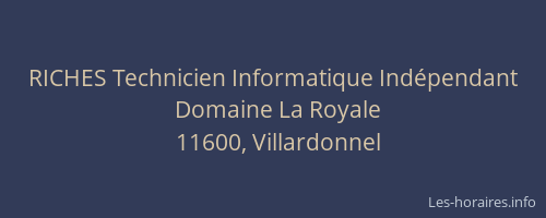 RICHES Technicien Informatique Indépendant