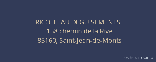 RICOLLEAU DEGUISEMENTS