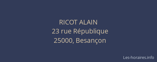 RICOT ALAIN