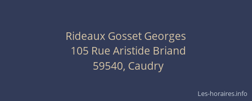 Rideaux Gosset Georges