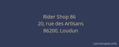 Rider Shop 86