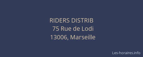 RIDERS DISTRIB