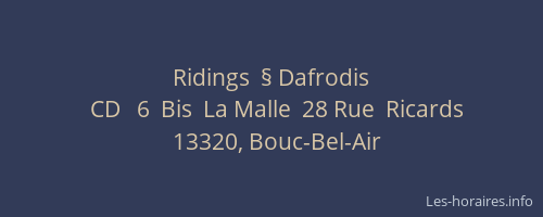 Ridings  § Dafrodis