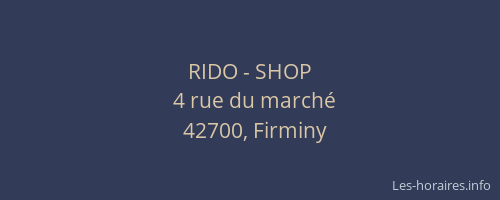 RIDO - SHOP
