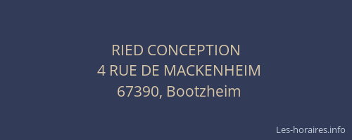 RIED CONCEPTION