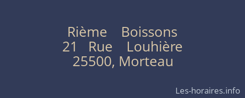Rième    Boissons