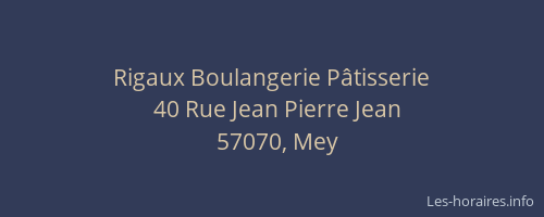 Rigaux Boulangerie P&acirc;tisserie