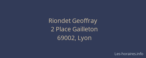 Riondet Geoffray