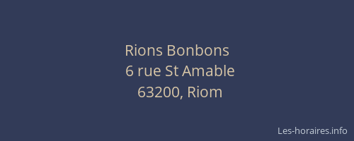 Rions Bonbons