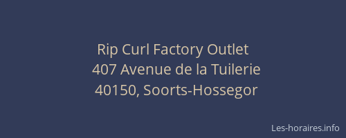 Rip Curl Factory Outlet