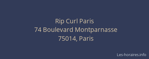 Rip Curl Paris
