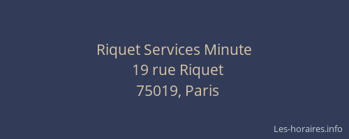 Riquet Services Minute