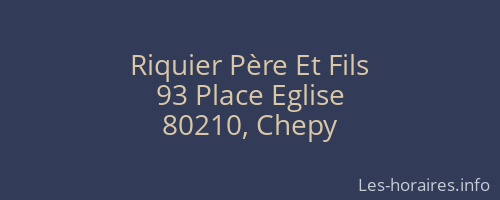Riquier Père Et Fils