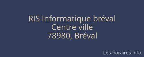 RIS Informatique bréval