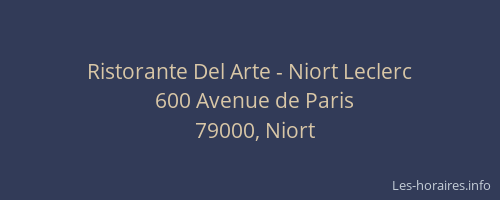 Ristorante Del Arte - Niort Leclerc