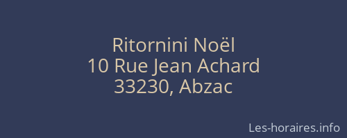 Ritornini Noël
