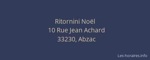 Ritornini No&euml;l