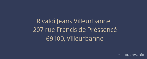 Rivaldi Jeans Villeurbanne