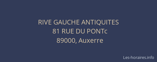 RIVE GAUCHE ANTIQUITES