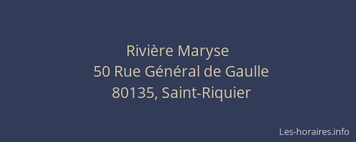 Rivi&egrave;re Maryse