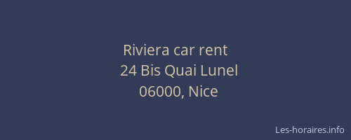 Riviera car rent