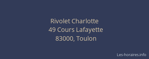 Rivolet Charlotte