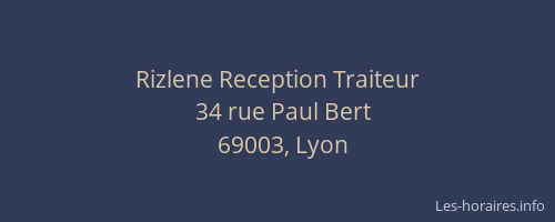 Rizlene Reception Traiteur