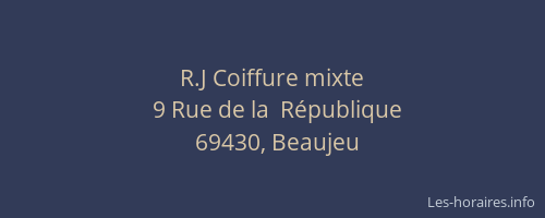 R.J Coiffure mixte