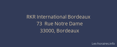 RKR International Bordeaux