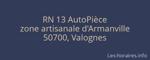 RN 13 AutoPièce