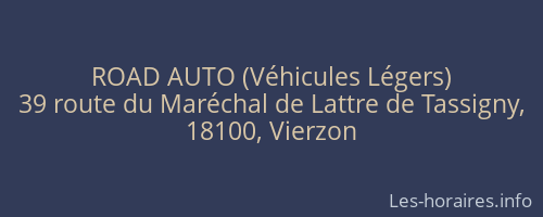 ROAD AUTO (Véhicules Légers)