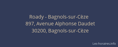 Roady - Bagnols-sur-C&egrave;ze