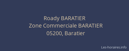 Roady BARATIER
